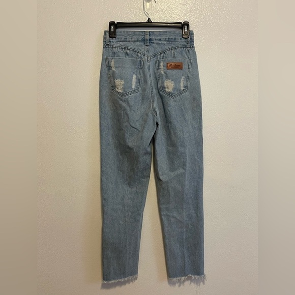 Shein High Waisted Mom Jean Distressed Size XS - Picture 4 of 15